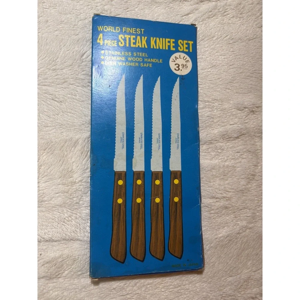 Vintage The Worlds Finest Cutlery 4 Piece Steak‎ Knife Set